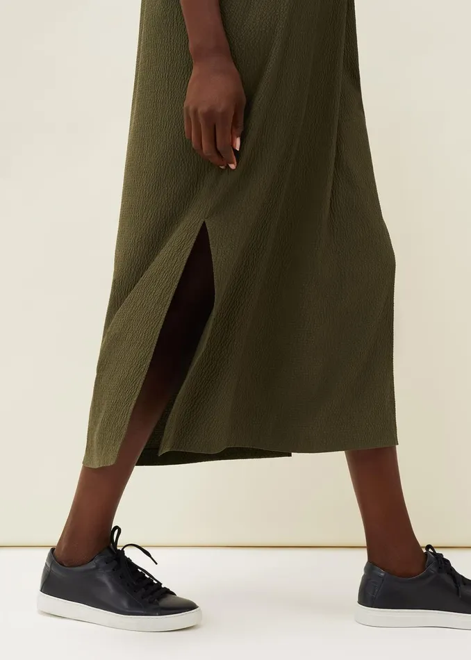 Women Phase Eight Day Dresses Lucina Midaxi Shirt Dress Khaki