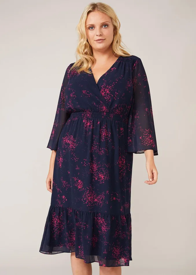 Women Phase Eight Day Dresses Maya Star Print Dress Navypink
