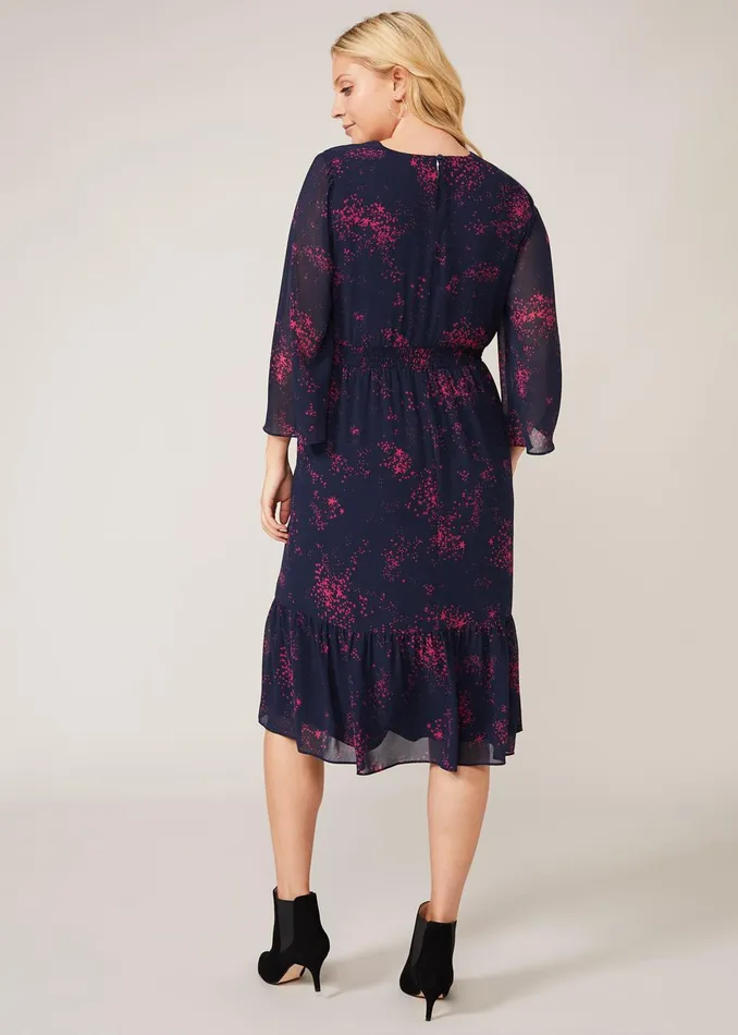 Women Phase Eight Day Dresses Maya Star Print Dress Navypink