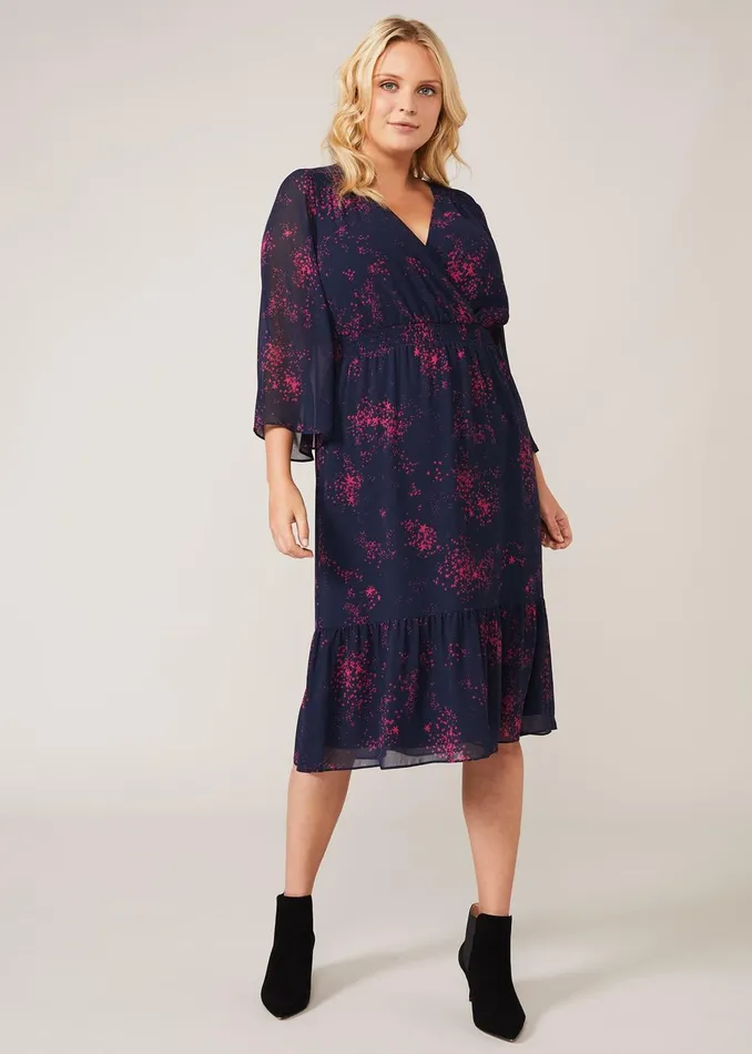 Women Phase Eight Day Dresses Maya Star Print Dress Navypink