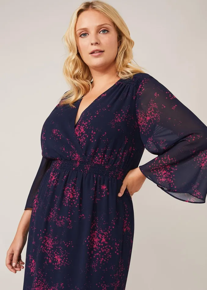 Women Phase Eight Day Dresses Maya Star Print Dress Navypink