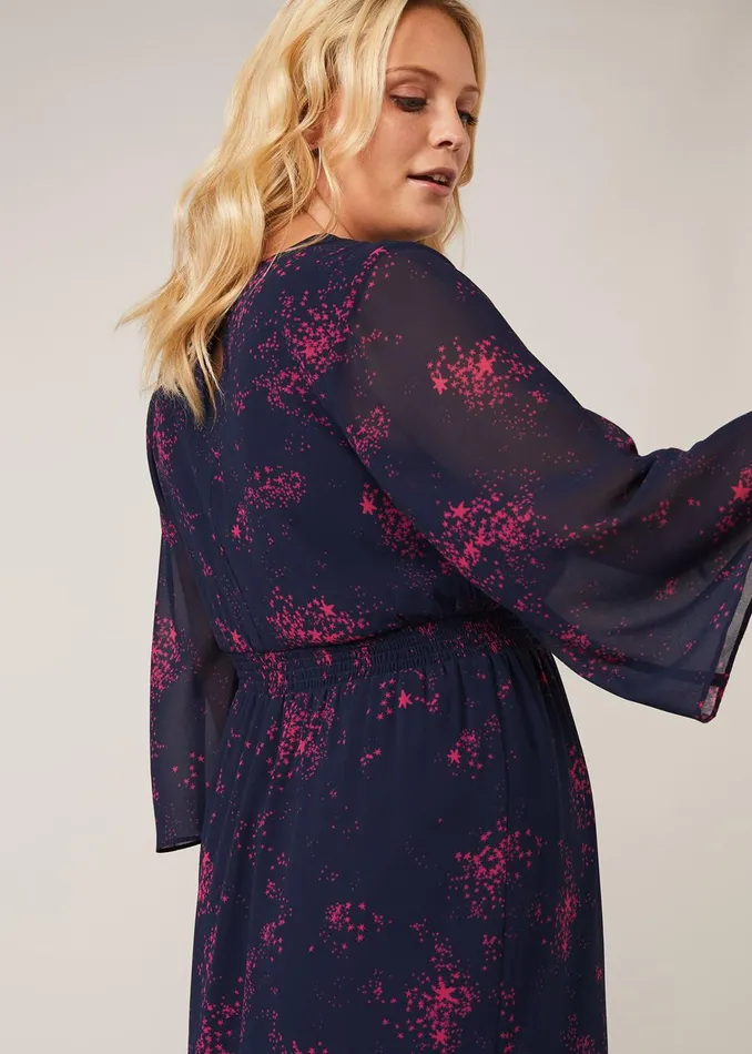 Women Phase Eight Day Dresses Maya Star Print Dress Navypink