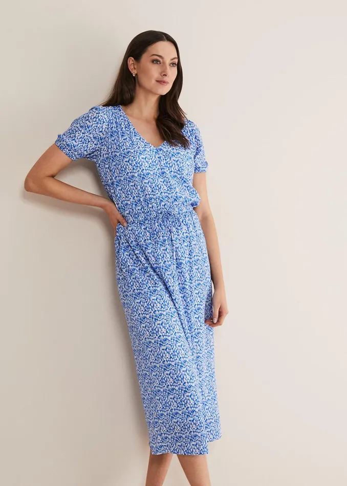 Women Phase Eight Day Dresses Melani Ditsy Dress Blue
