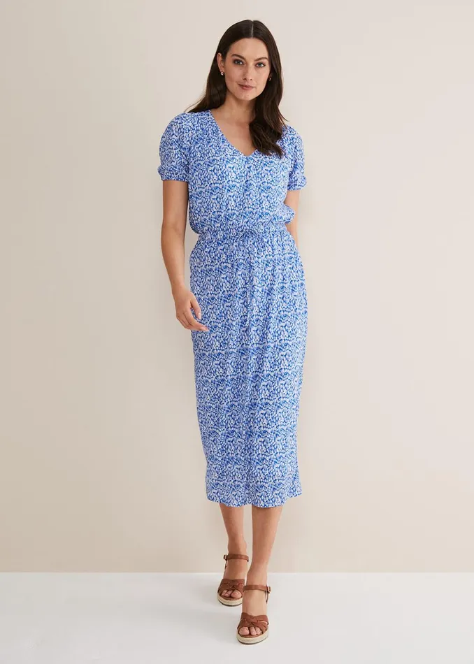 Women Phase Eight Day Dresses Melani Ditsy Dress Blue