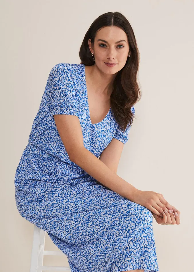 Women Phase Eight Day Dresses Melani Ditsy Dress Blue