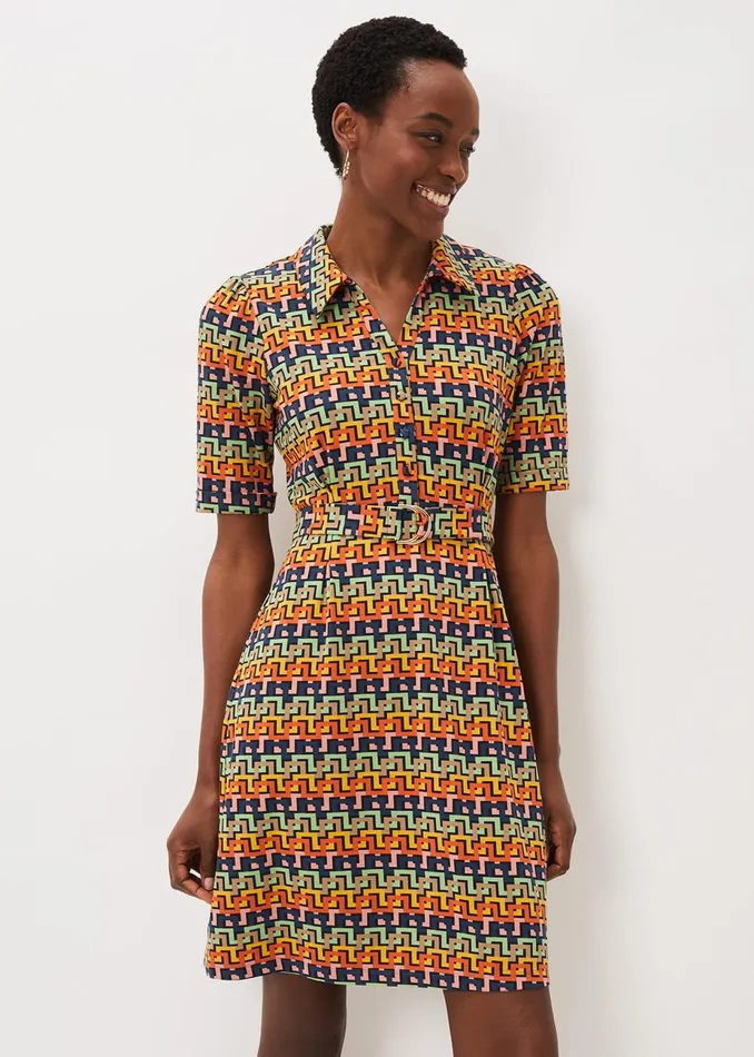Women Phase Eight Day Dresses Milano Geo Dress Multicoloured
