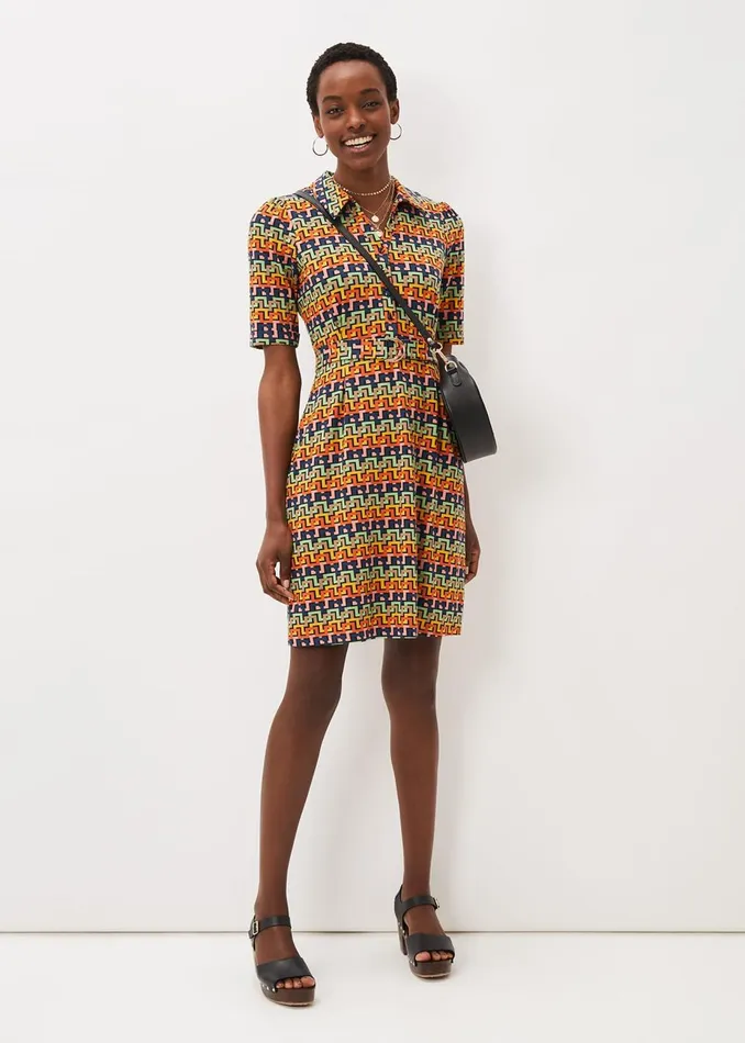 Women Phase Eight Day Dresses Milano Geo Dress Multicoloured