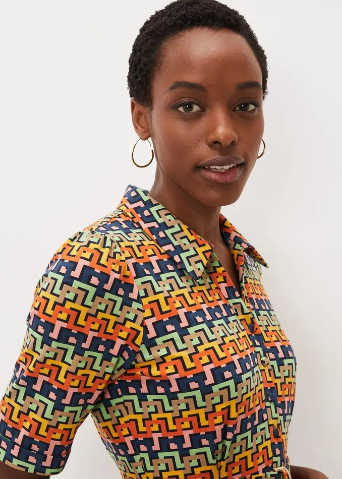 Women Phase Eight Day Dresses Milano Geo Dress Multicoloured