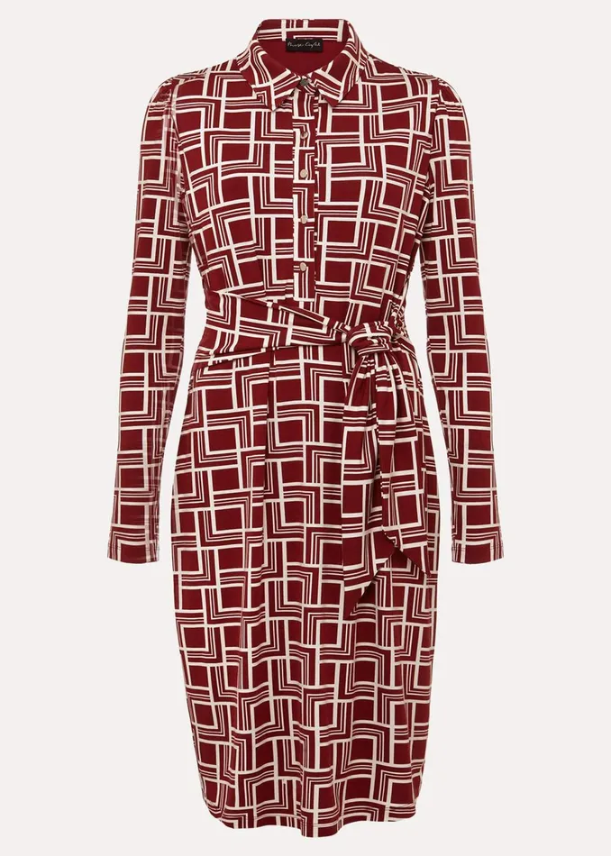 Women Phase Eight Day Dresses Montana Geo Shirt Shift Dress Multicoloured