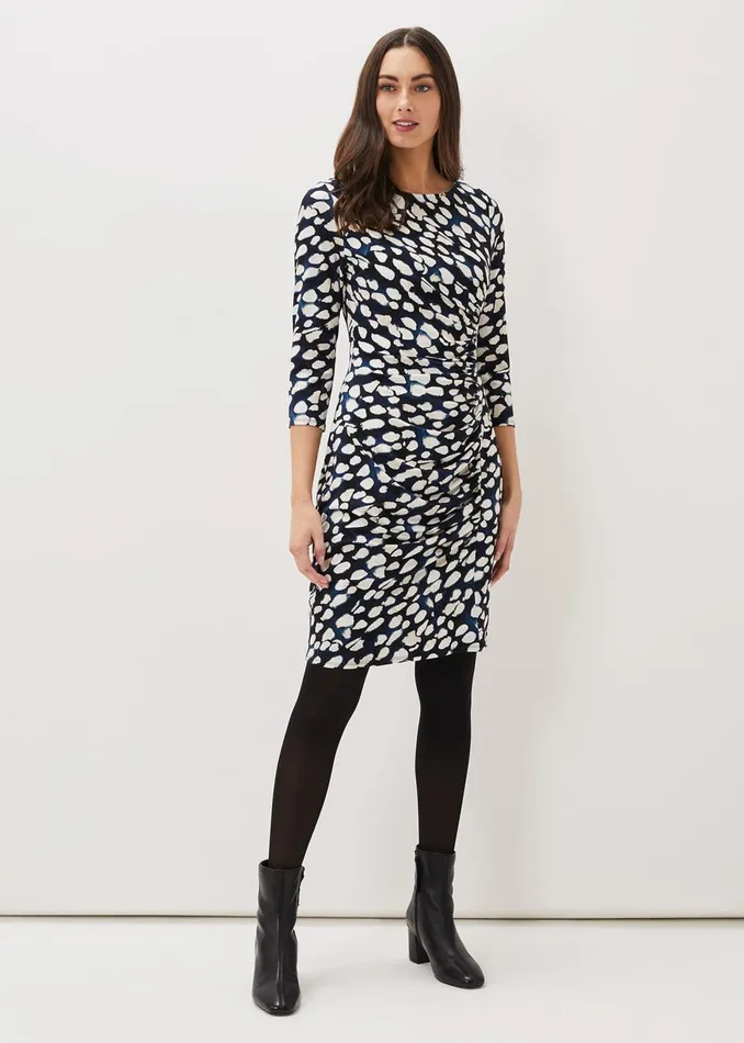 Women Phase Eight Day Dresses Naava Spot Jersey Dress Multicoloured