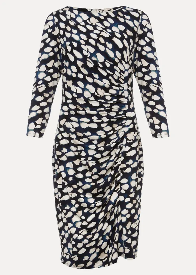 Women Phase Eight Day Dresses Naava Spot Jersey Dress Multicoloured