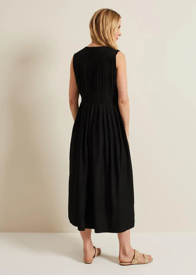 Women Phase Eight Day Dresses Nala Black Bodice Mini Dress Black