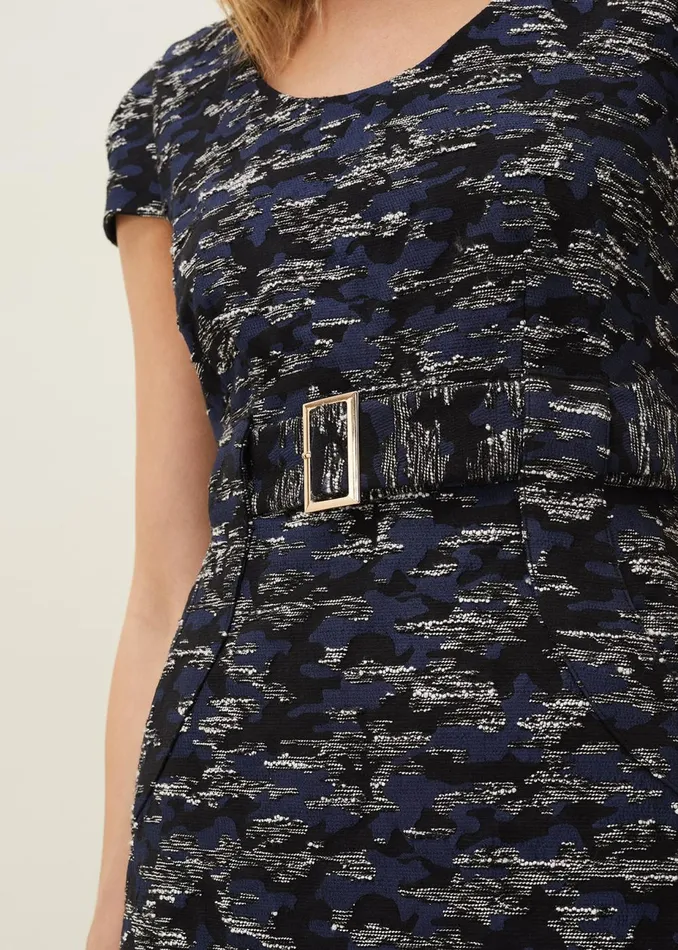 Women Phase Eight Day Dresses Oketo Jacquard Dress Indigo