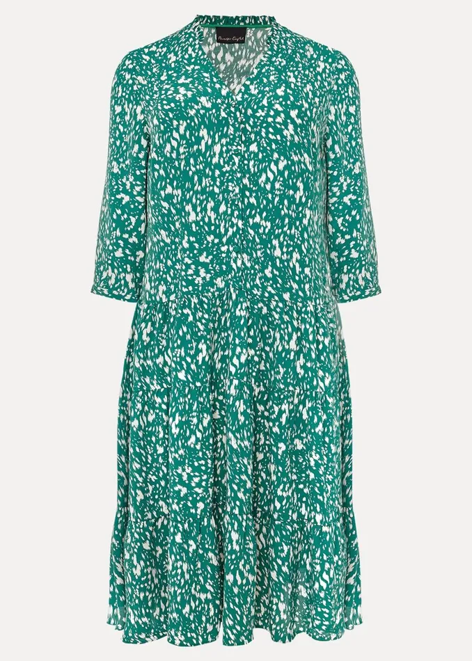 Women Phase Eight Day Dresses Penele Abstract Print Midi Dress Green