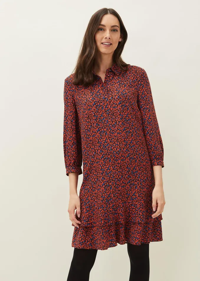 Women Phase Eight Day Dresses Penele Animal Print Dress Spiceink