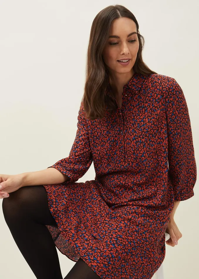 Women Phase Eight Day Dresses Penele Animal Print Dress Spiceink