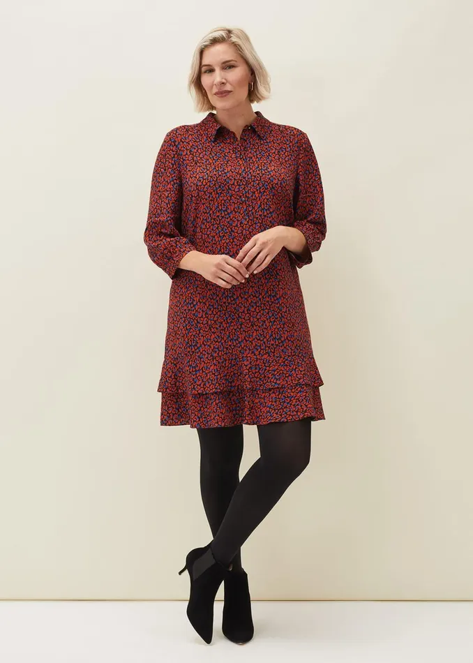 Women Phase Eight Day Dresses Penele Animal Print Dress Spiceink