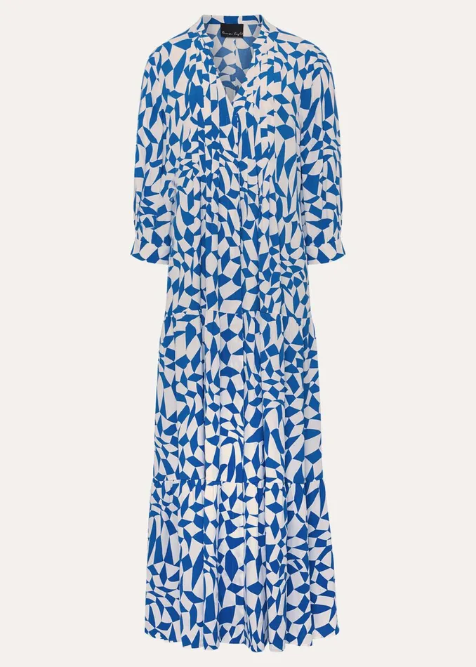 Women Phase Eight Day Dresses Penele Blue Geo Midaxi Dress Blue