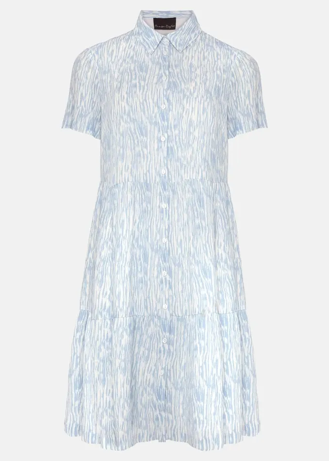 Women Phase Eight Day Dresses Penele Brushstroke Print Shirt Dress Blue