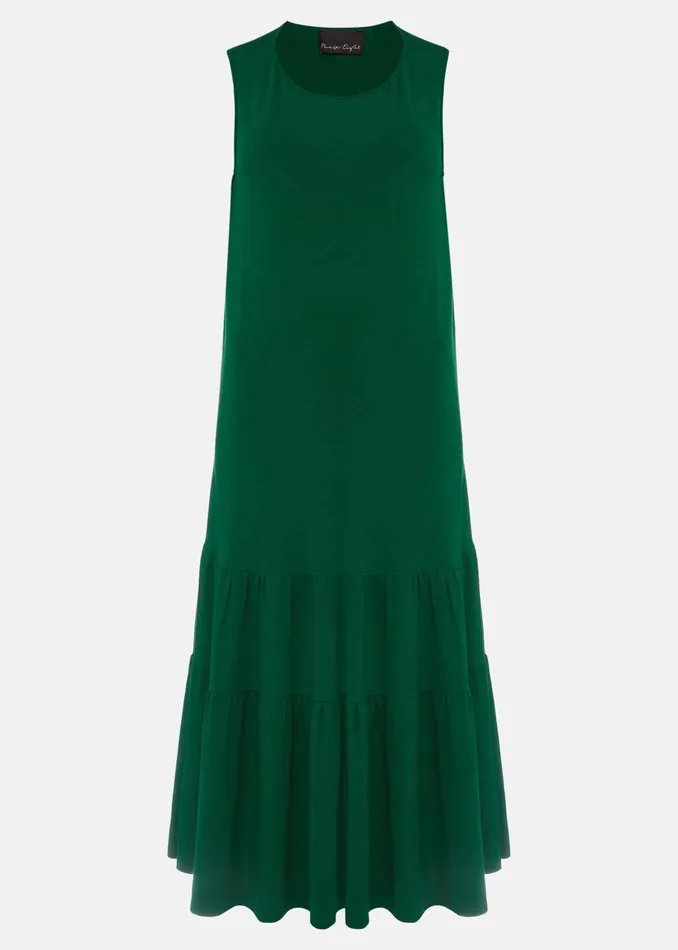 Women Phase Eight Day Dresses Penny Midi Jersey Dress Green
