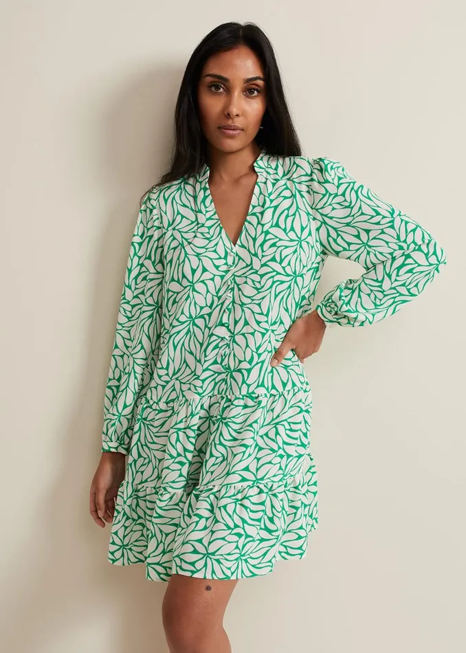 Women Phase Eight Day Dresses Petite Penele Swing Dress Green