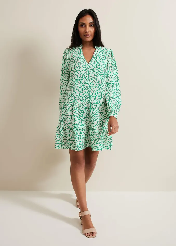 Women Phase Eight Day Dresses Petite Penele Swing Dress Green