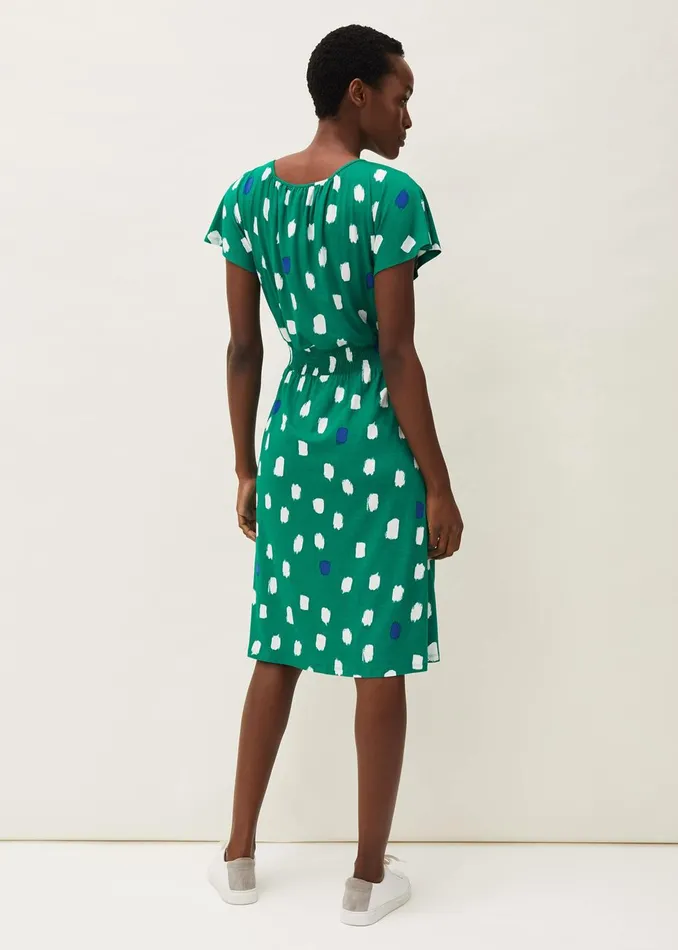 Women Phase Eight Day Dresses Pia Spot Dress Green