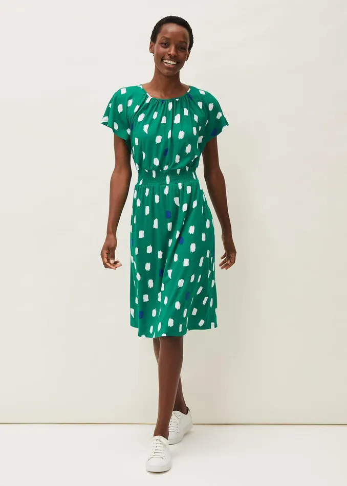 Women Phase Eight Day Dresses Pia Spot Dress Green