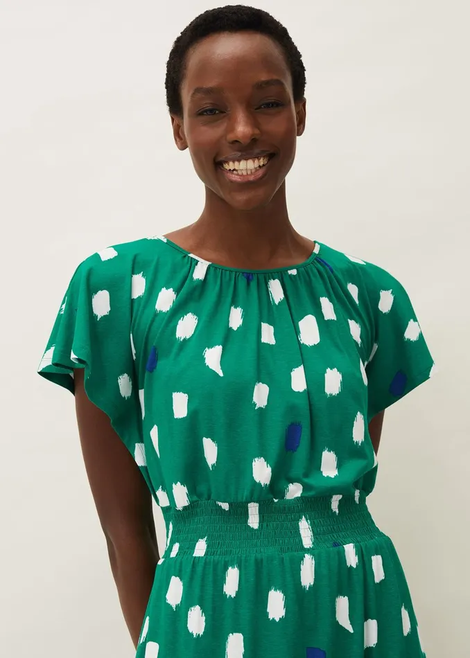 Women Phase Eight Day Dresses Pia Spot Dress Green