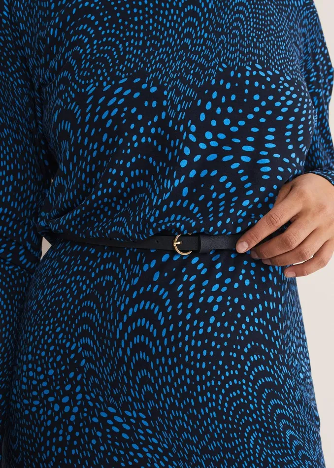 Women Phase Eight Day Dresses Pinna Print Jersey Dress Cobaltnavy