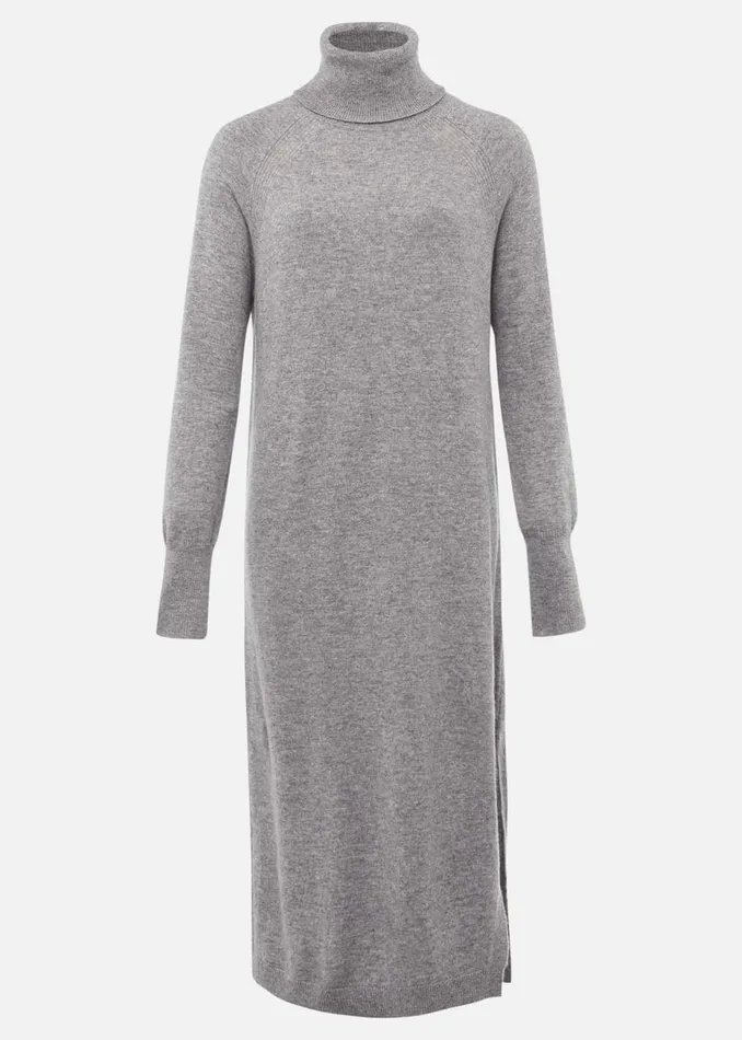 Women Phase Eight Day Dresses Seline Wool Cashmere Dress Mid Grey