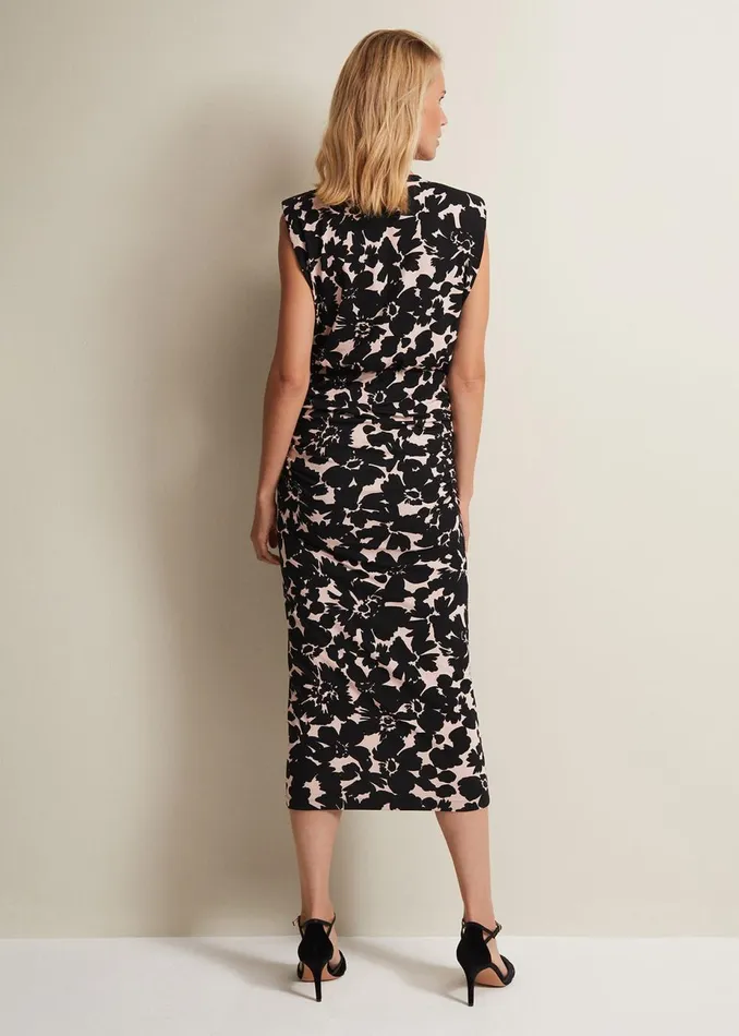 Women Phase Eight Day Dresses Taylor Floral Jersey Midi Dress Multicoloured