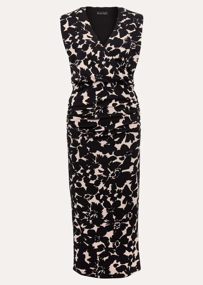 Women Phase Eight Day Dresses Taylor Floral Jersey Midi Dress Multicoloured