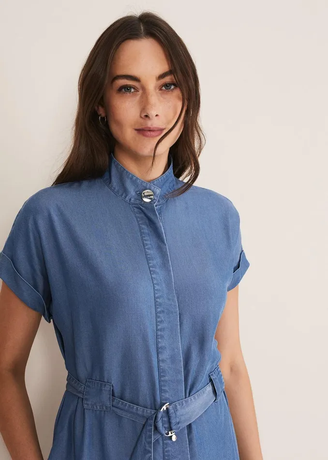 Women Phase Eight Day Dresses Tilda Chambray Dress Chambray