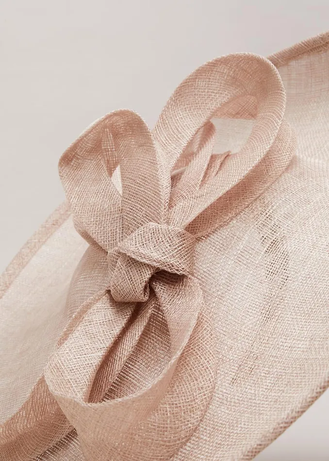 Women Phase Eight Fascinators and Hats Bow Detail Statement Disc Fascinator Latte