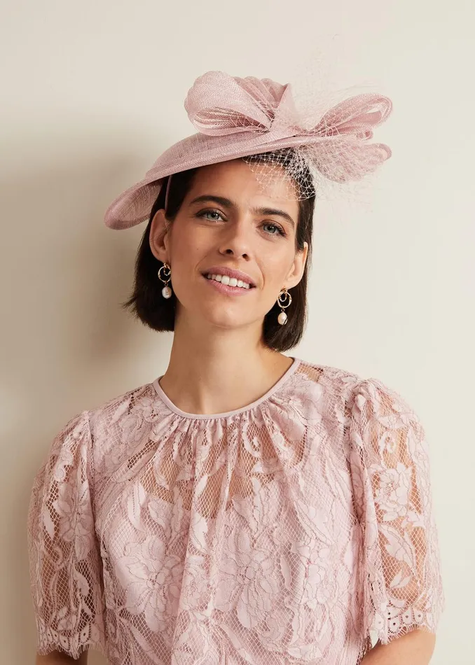 Women Phase Eight Fascinators and Hats Bow Twist Back Disc Fascinator Pale Pink Women Phase Eight Fascinators and Hats Bow Twist Back Disc Fascinator Pale Pink