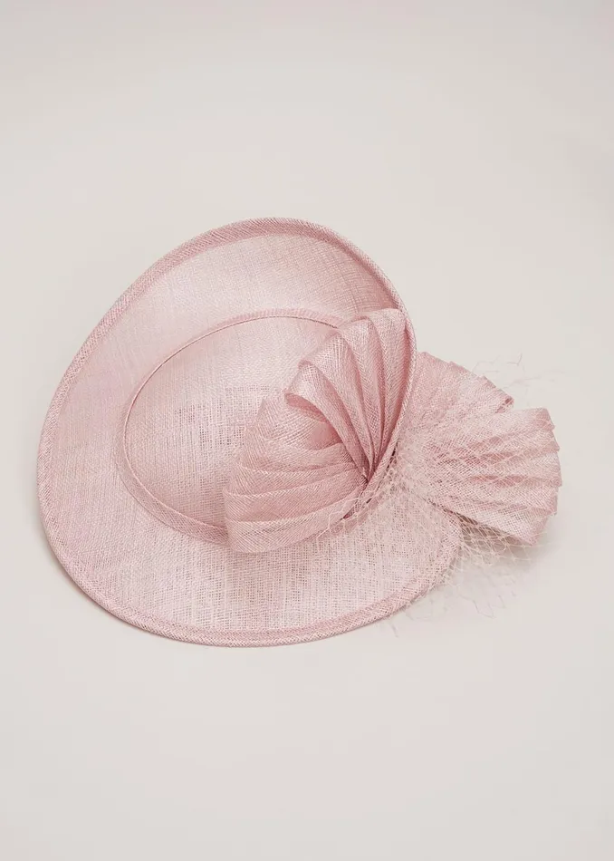 Women Phase Eight Fascinators and Hats Bow Twist Back Disc Fascinator Pale Pink
