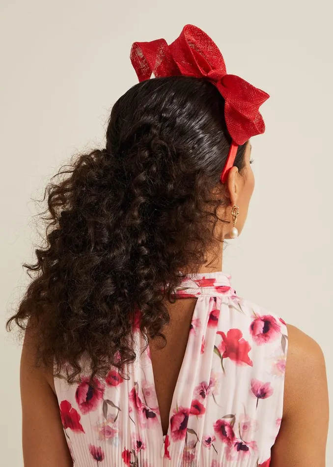 Women Phase Eight Fascinators and Hats Bow Twist Headband Vermillion