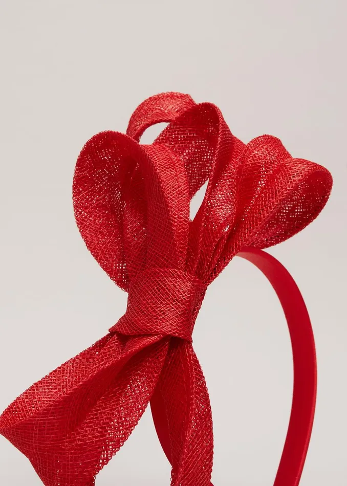Women Phase Eight Fascinators and Hats Bow Twist Headband Vermillion