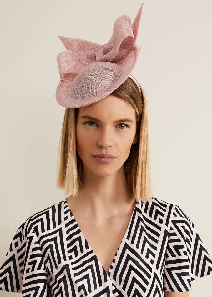 Women Phase Eight Fascinators and Hats Double Bow Mini Disc Fascinator Pale Pink Women Phase Eight Fascinators and Hats Double Bow Mini Disc Fascinator Pale Pink