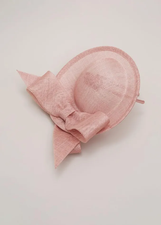Women Phase Eight Fascinators and Hats Double Bow Mini Disc Fascinator Pale Pink