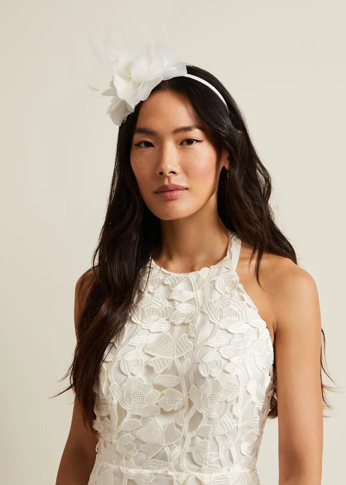 Women Phase Eight Fascinators and Hats Floral Headband Ivory