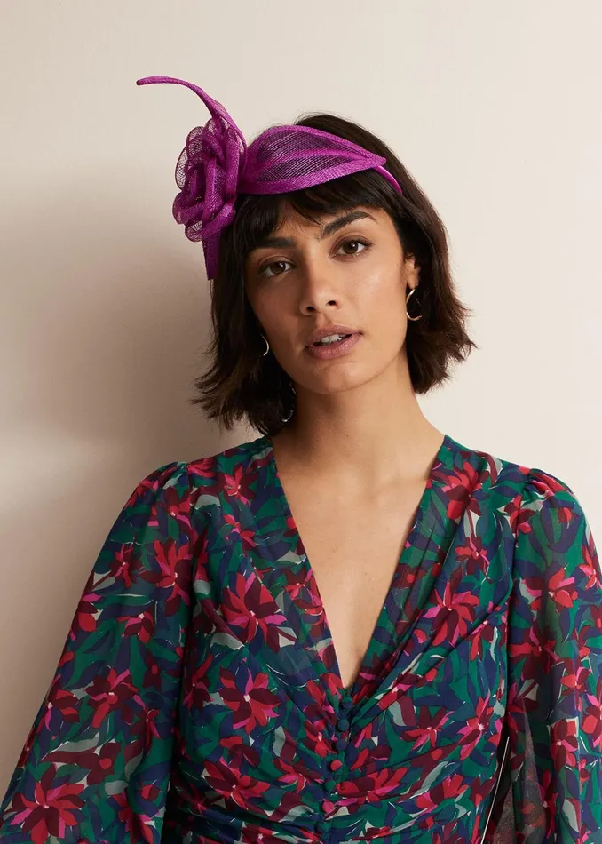 Women Phase Eight Fascinators and Hats Flower Headband Pink