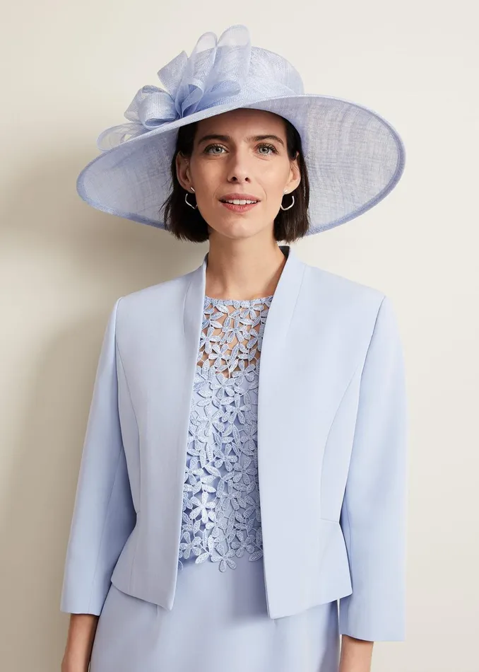 Women Phase Eight Fascinators and Hats Layered Bow Hat Pale Blue
