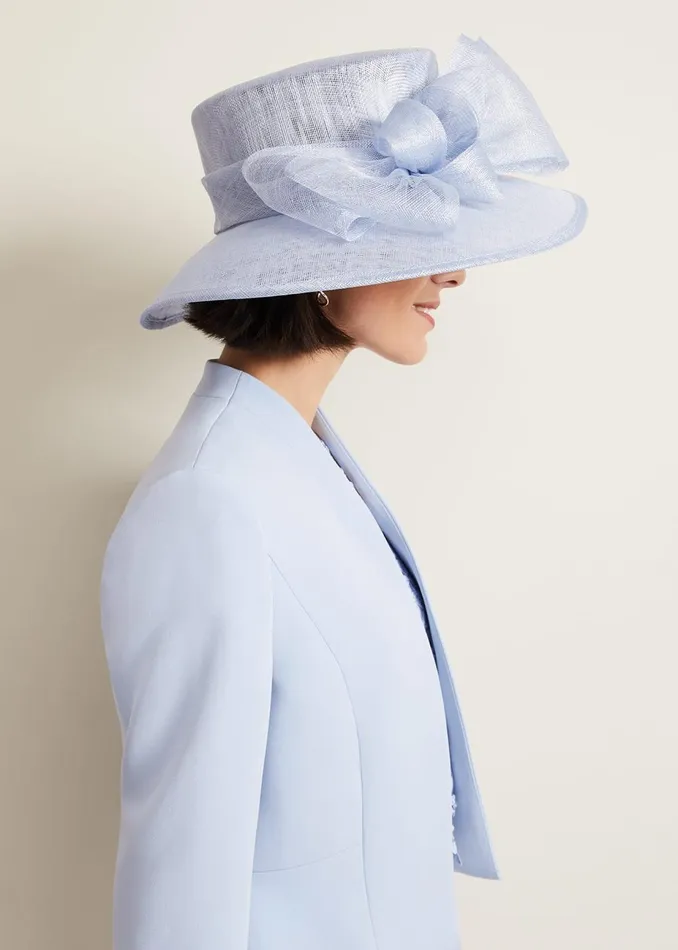 Women Phase Eight Fascinators and Hats Layered Bow Hat Pale Blue