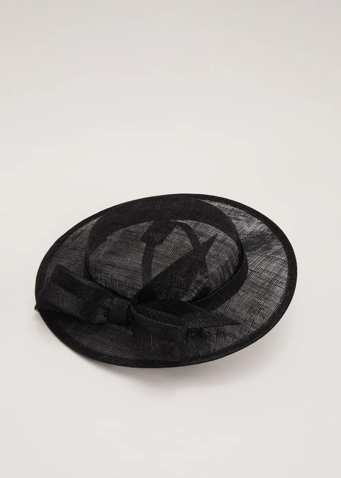 Women Phase Eight Fascinators and Hats Mini Bow Boater Fascinator Black