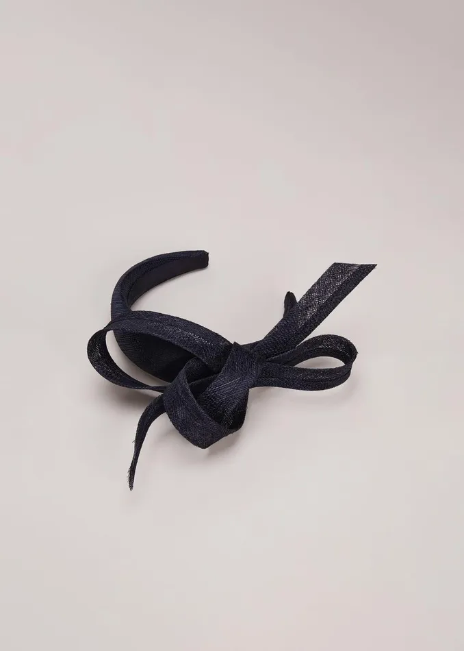 Women Phase Eight Fascinators and Hats Navy Bow Headband Navy