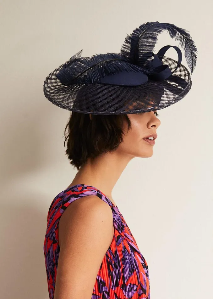 Women Phase Eight Fascinators and Hats Navy Fascinator French Navy