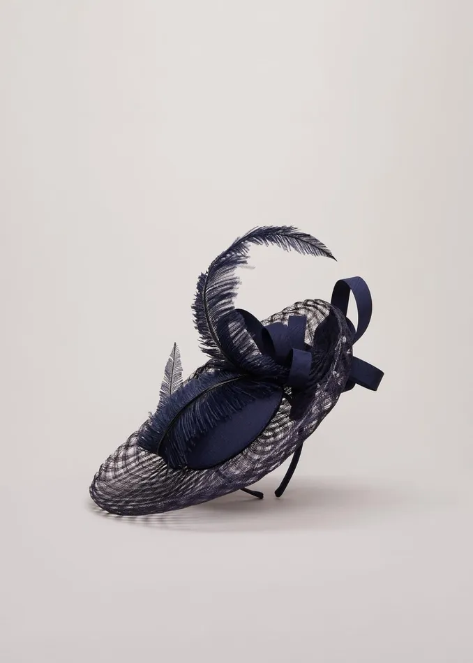 Women Phase Eight Fascinators and Hats Navy Fascinator French Navy