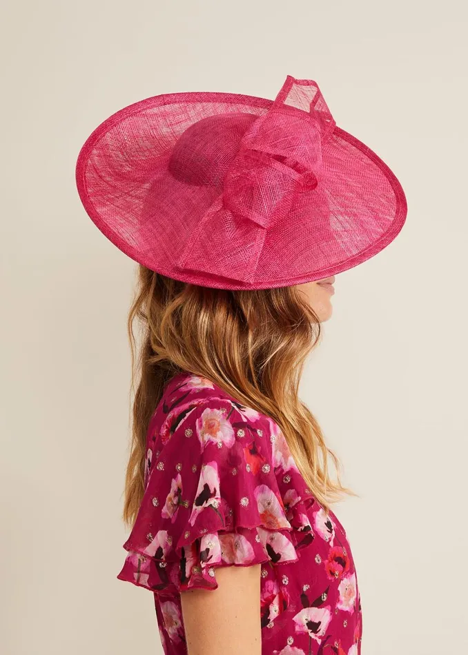 Women Phase Eight Fascinators and Hats Oversized Bow Disc Pink